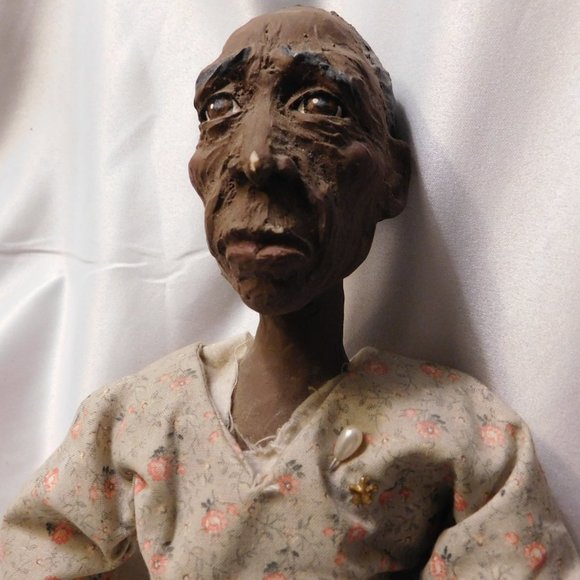 VINTAGE DADDY LONG LEGS OMA GREEN ETHNIC DOLL - Picture 2 of 6